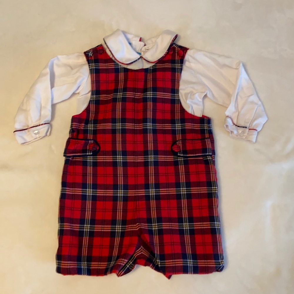 Boys plaid shortall